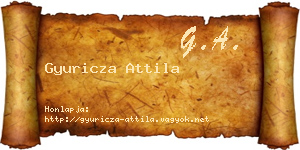 Gyuricza Attila névjegykártya