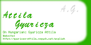 attila gyuricza business card